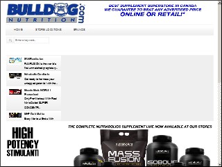 Web site www.bulldognutrition.com, Bulldog Nutrition