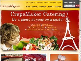 Web site www.crepemaker.com, CrepeMaker Catering