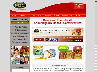 Web site www.fdcvitamins.com, FDC Vitamins